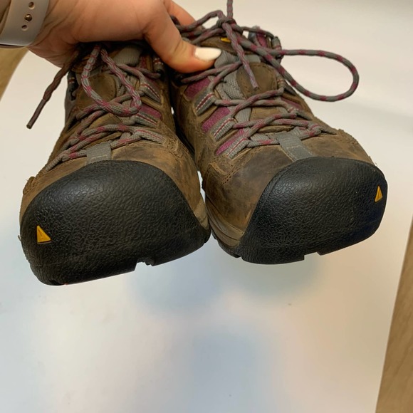 Keen Shoe Size 8M Lace-up Key-Tech Brown Closed-toe Hiking Oil & Slip - Picture 5 of 15